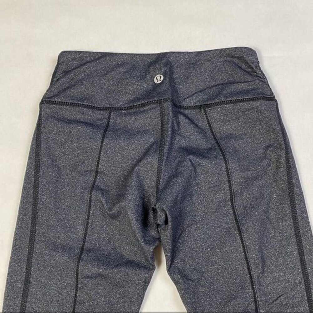 Lululemon Heather Gray Zip Hem Capri Legging - Picture 5 of 7